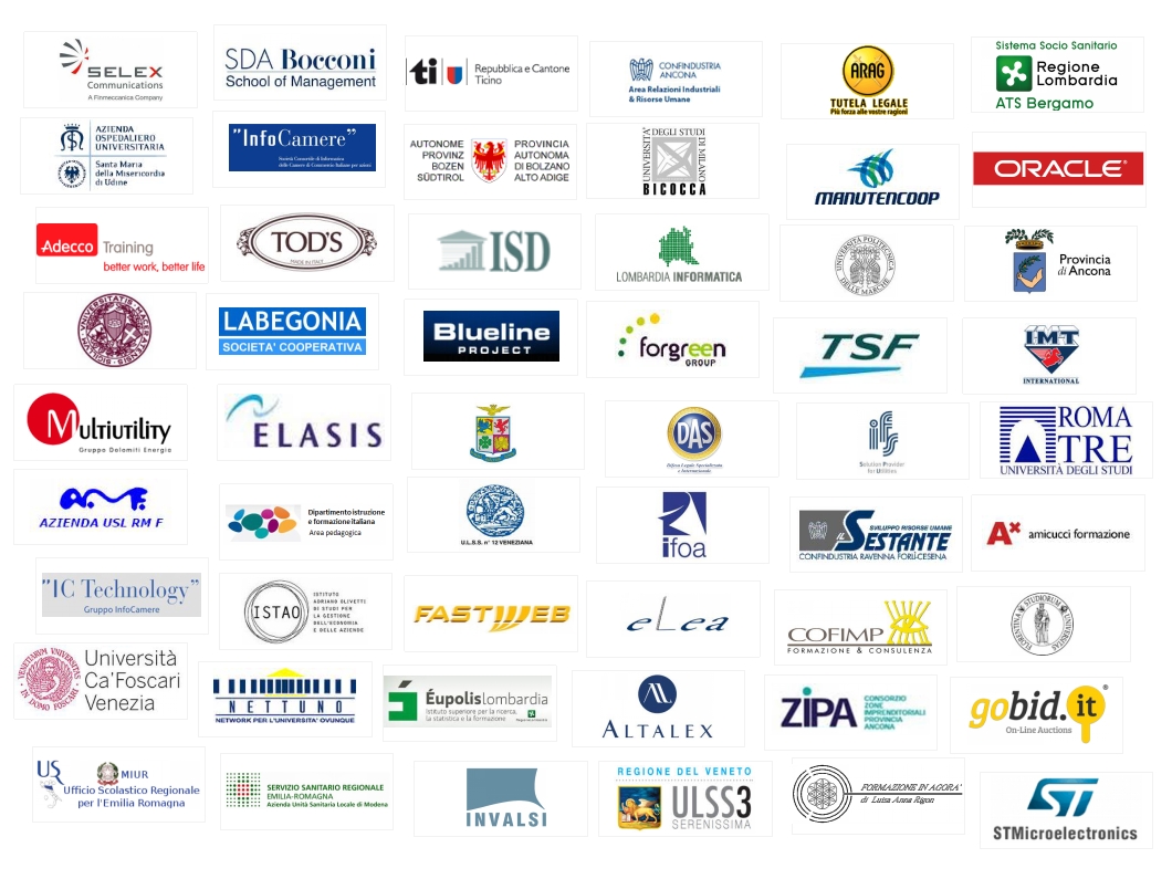 Aziende ed Enti con i quali ho collaborato, realizzando corsi sulle mappe mentali